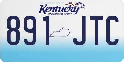 KY license plate 891JTC