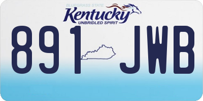 KY license plate 891JWB