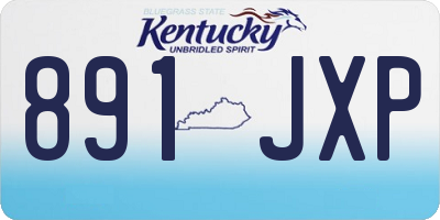 KY license plate 891JXP