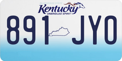KY license plate 891JYO