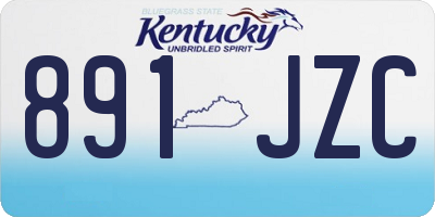 KY license plate 891JZC