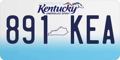 KY license plate 891KEA