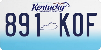 KY license plate 891KOF