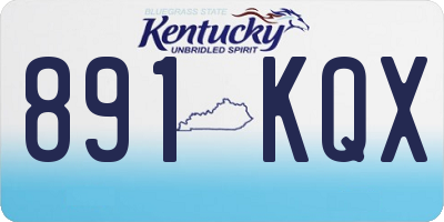 KY license plate 891KQX