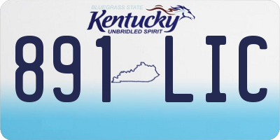 KY license plate 891LIC