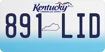 KY license plate 891LID