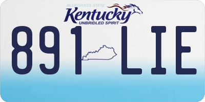 KY license plate 891LIE