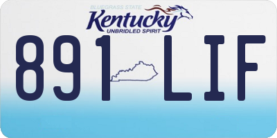 KY license plate 891LIF