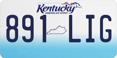 KY license plate 891LIG