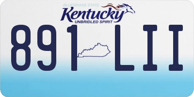 KY license plate 891LII