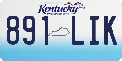 KY license plate 891LIK