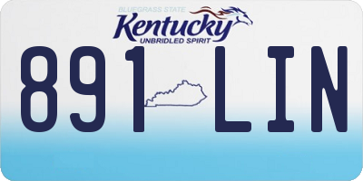 KY license plate 891LIN