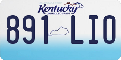 KY license plate 891LIO