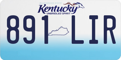 KY license plate 891LIR