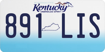 KY license plate 891LIS
