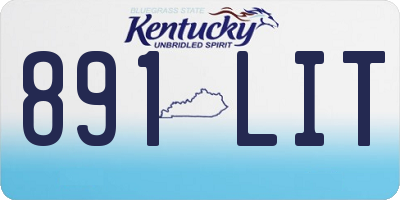 KY license plate 891LIT