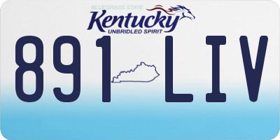 KY license plate 891LIV