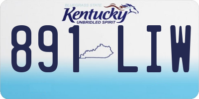 KY license plate 891LIW