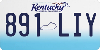 KY license plate 891LIY
