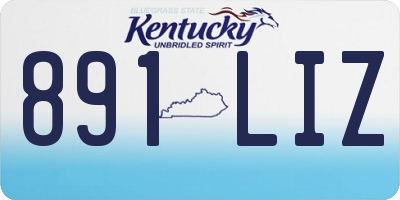 KY license plate 891LIZ