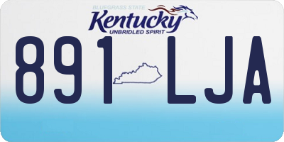 KY license plate 891LJA