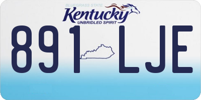 KY license plate 891LJE