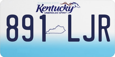 KY license plate 891LJR