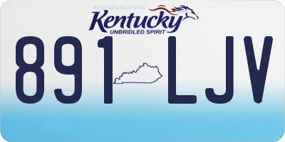 KY license plate 891LJV