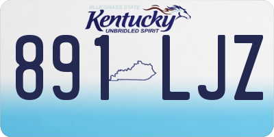 KY license plate 891LJZ