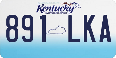 KY license plate 891LKA