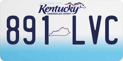 KY license plate 891LVC