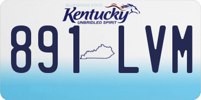 KY license plate 891LVM