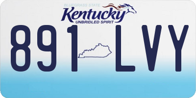KY license plate 891LVY