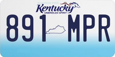 KY license plate 891MPR