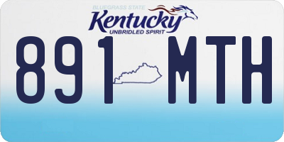KY license plate 891MTH
