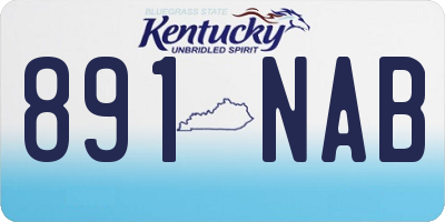 KY license plate 891NAB
