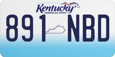KY license plate 891NBD