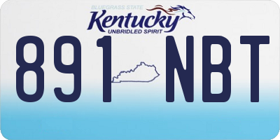 KY license plate 891NBT