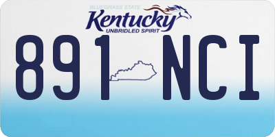 KY license plate 891NCI