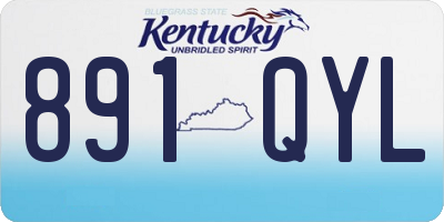 KY license plate 891QYL