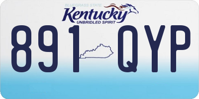 KY license plate 891QYP