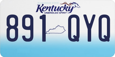 KY license plate 891QYQ
