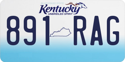 KY license plate 891RAG