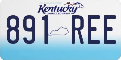 KY license plate 891REE