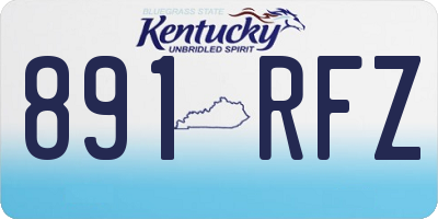 KY license plate 891RFZ