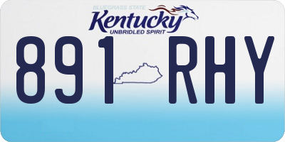 KY license plate 891RHY