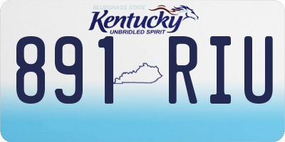 KY license plate 891RIU