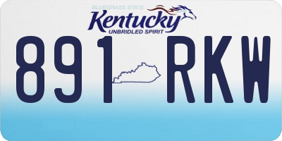KY license plate 891RKW