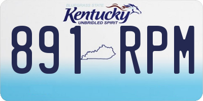 KY license plate 891RPM