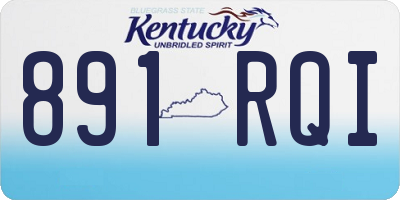 KY license plate 891RQI